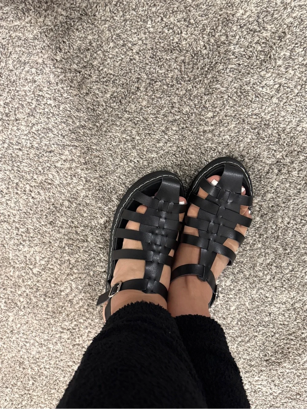 torrid Black Woven Strap Fisherman Sandals